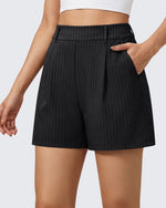 G4Free - G4Free ShiftReady 5" High Waisted Pleated Trouser Shorts with Pockets -GF26E1004LJA001A-S
