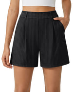 G4Free - G4Free ShiftReady 5" High Waisted Pleated Trouser Shorts with Pockets -GF26E1004LJA001A-S