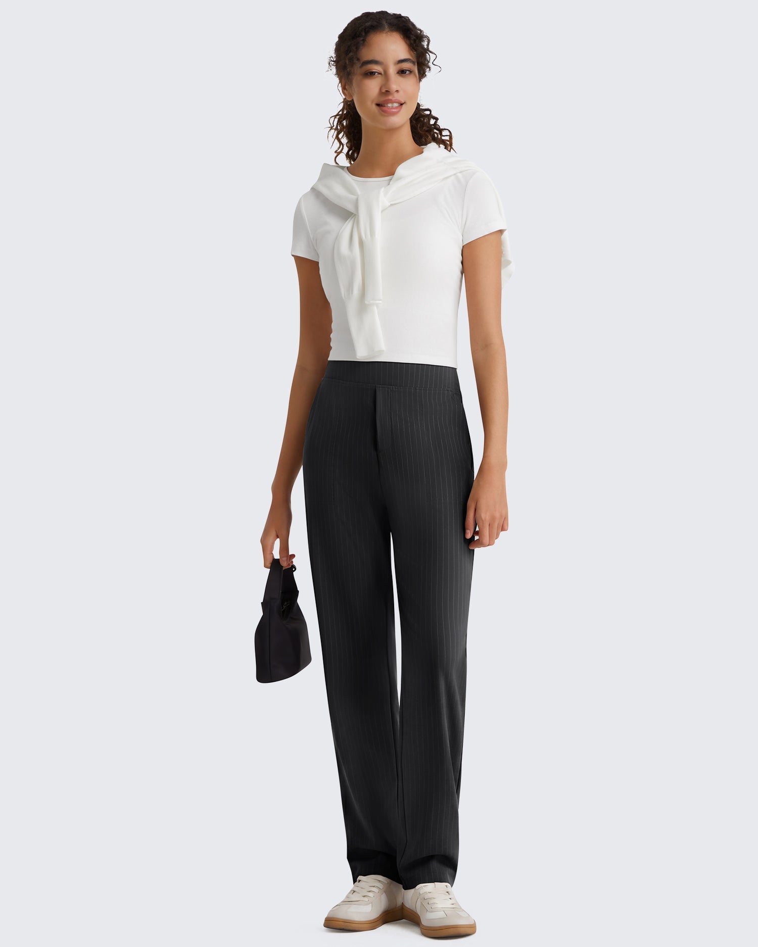 G4Free - G4Free ShiftReady Pinstripe Work Pants with Pockets Straight Leg -GF26D987LJA001A-S