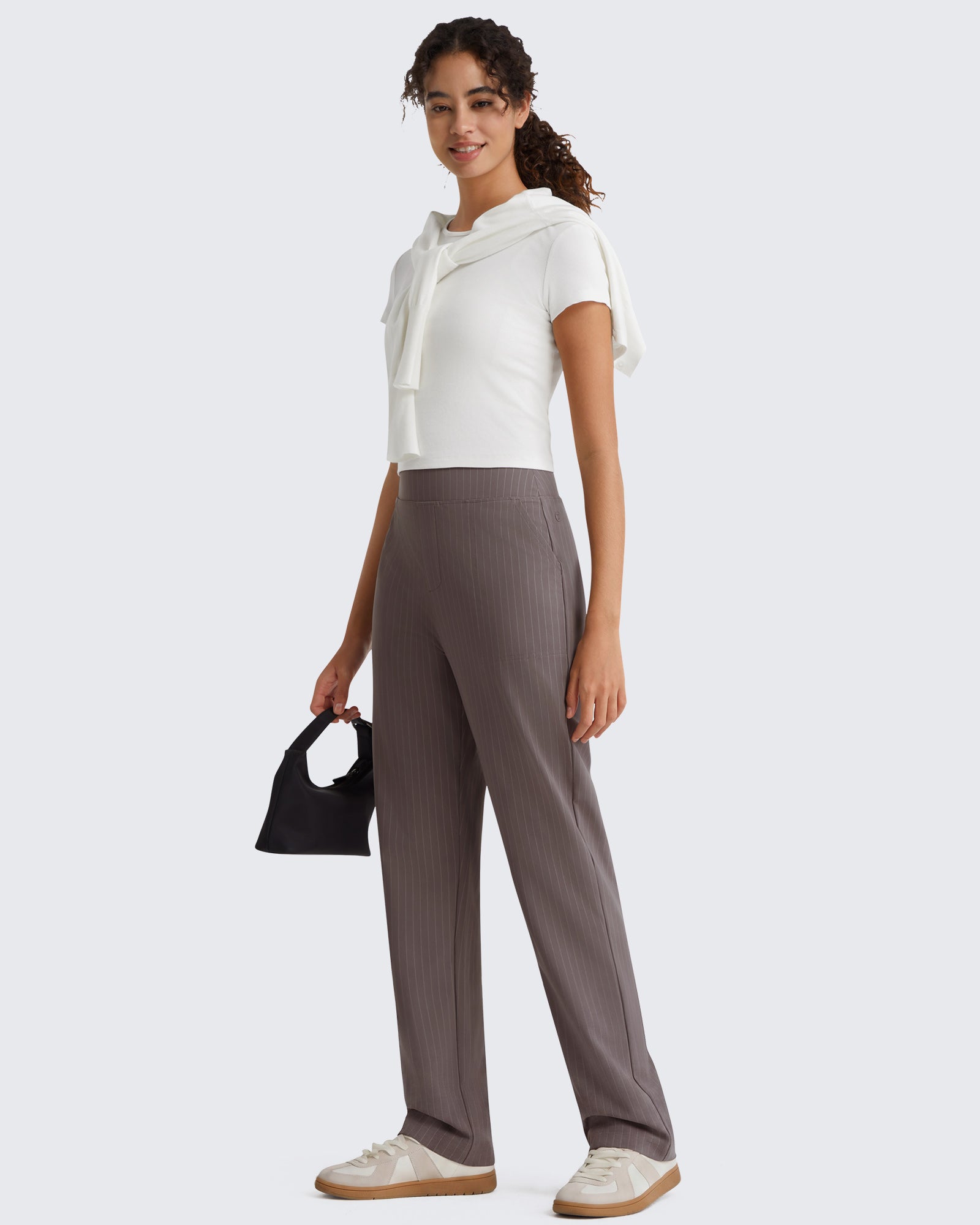 G4Free - G4Free ShiftReady Pinstripe Work Pants with Pockets Straight Leg -GF26D987LJA001A-S