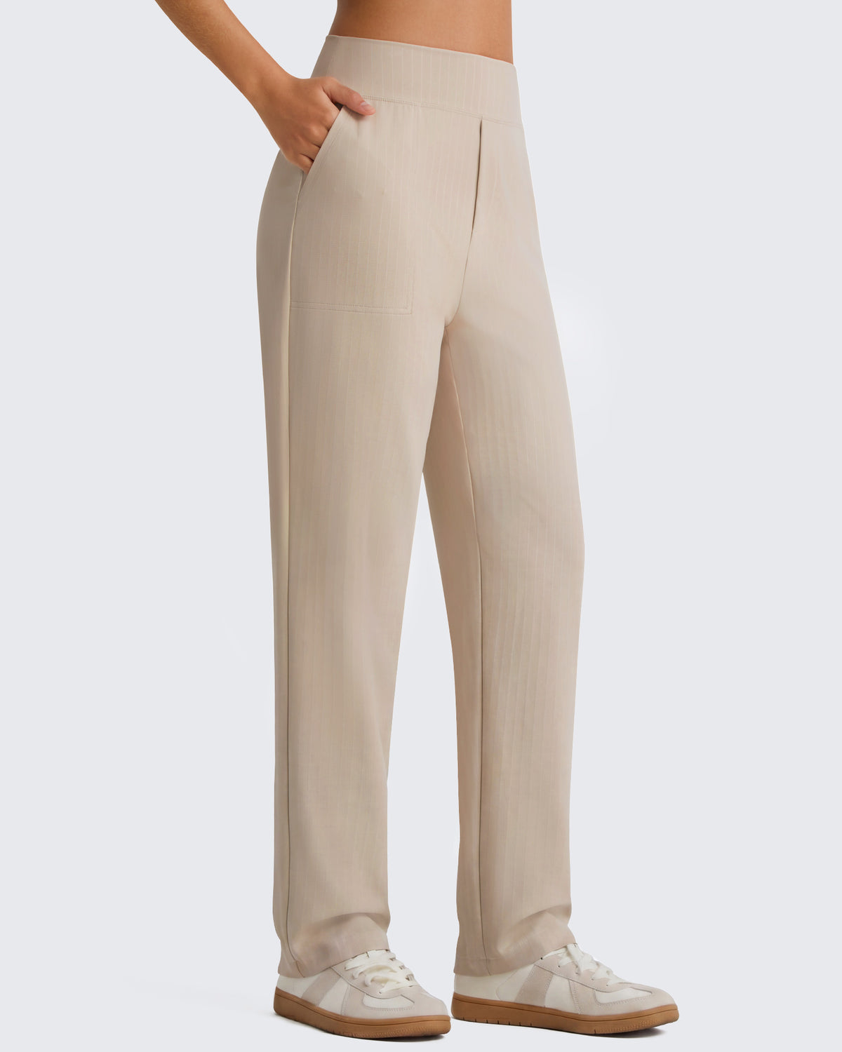 G4Free - G4Free ShiftReady Pinstripe Work Pants with Pockets Straight Leg -GF26D987LJA001A-S
