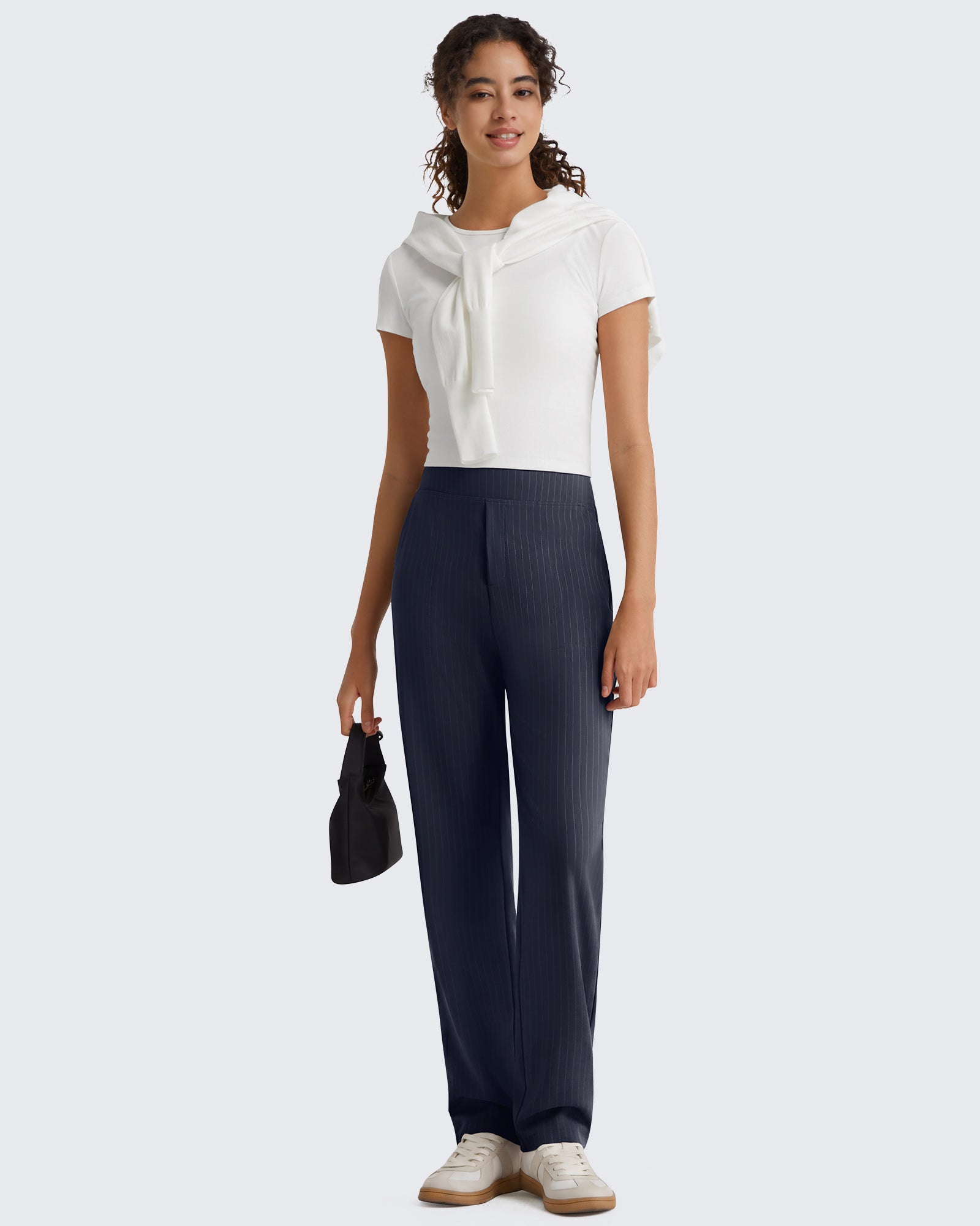 G4Free - G4Free ShiftReady Pinstripe Work Pants with Pockets Straight Leg -GF26D987LJA001A-S
