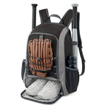 G4Free - G4Free Shoe Compartment Baseball Large Bat Backpack with Fence Hook -TN24B366A