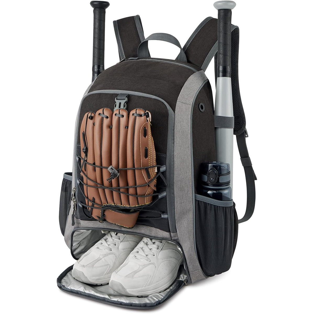 G4Free - G4Free Shoe Compartment Baseball Large Bat Backpack with Fence Hook -TN24B366B