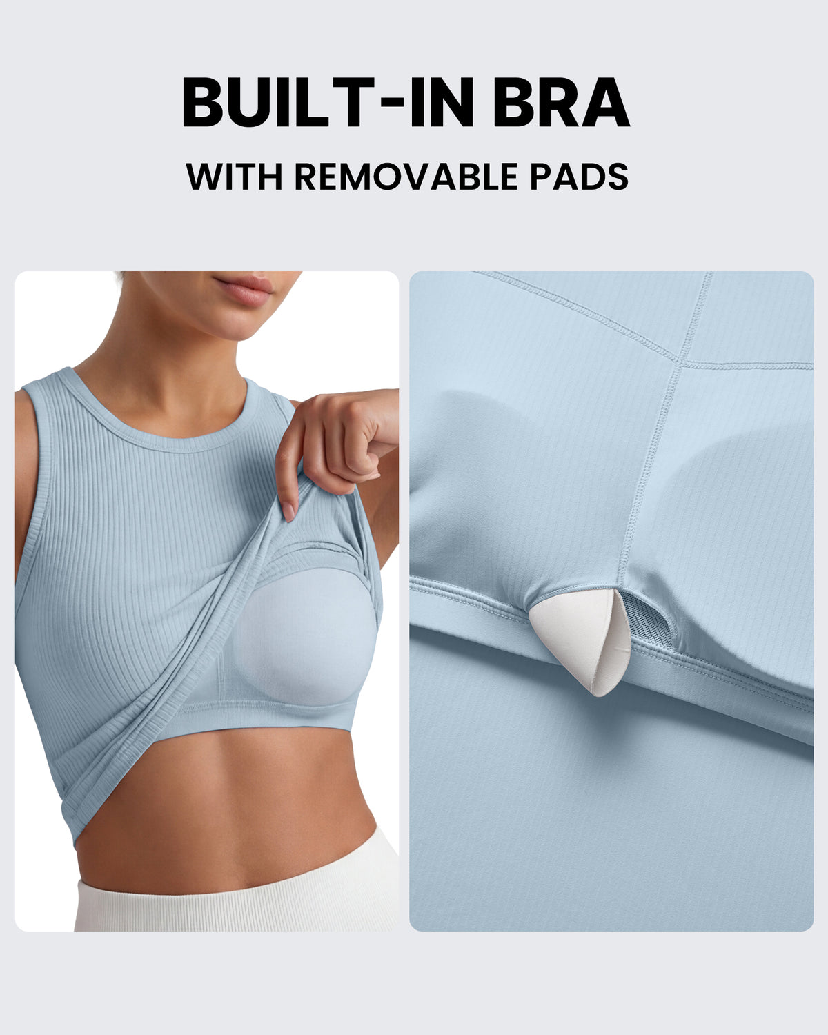 G4Free - G4Free Slim Fit Racerback Ribbed Tank -GF26L823A001F-XS