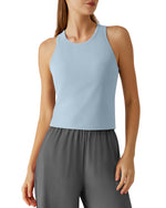 G4Free - G4Free Slim Fit Racerback Ribbed Tank -GF26L823D002F-XS