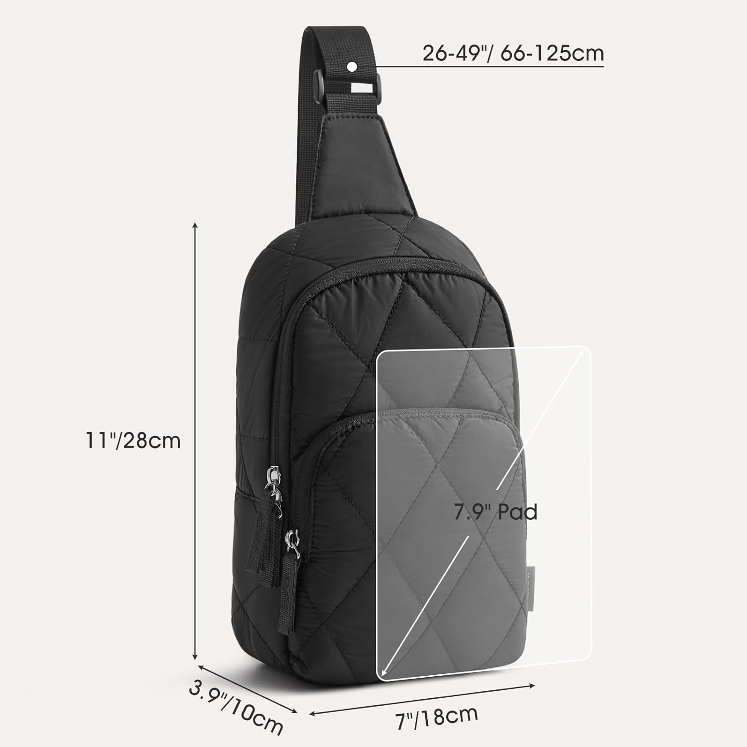G4Free - G4Free Sling Bag, Casual Quilted Puffer Crossbody Purse Lightweight Fanny Packs -TN24B490C