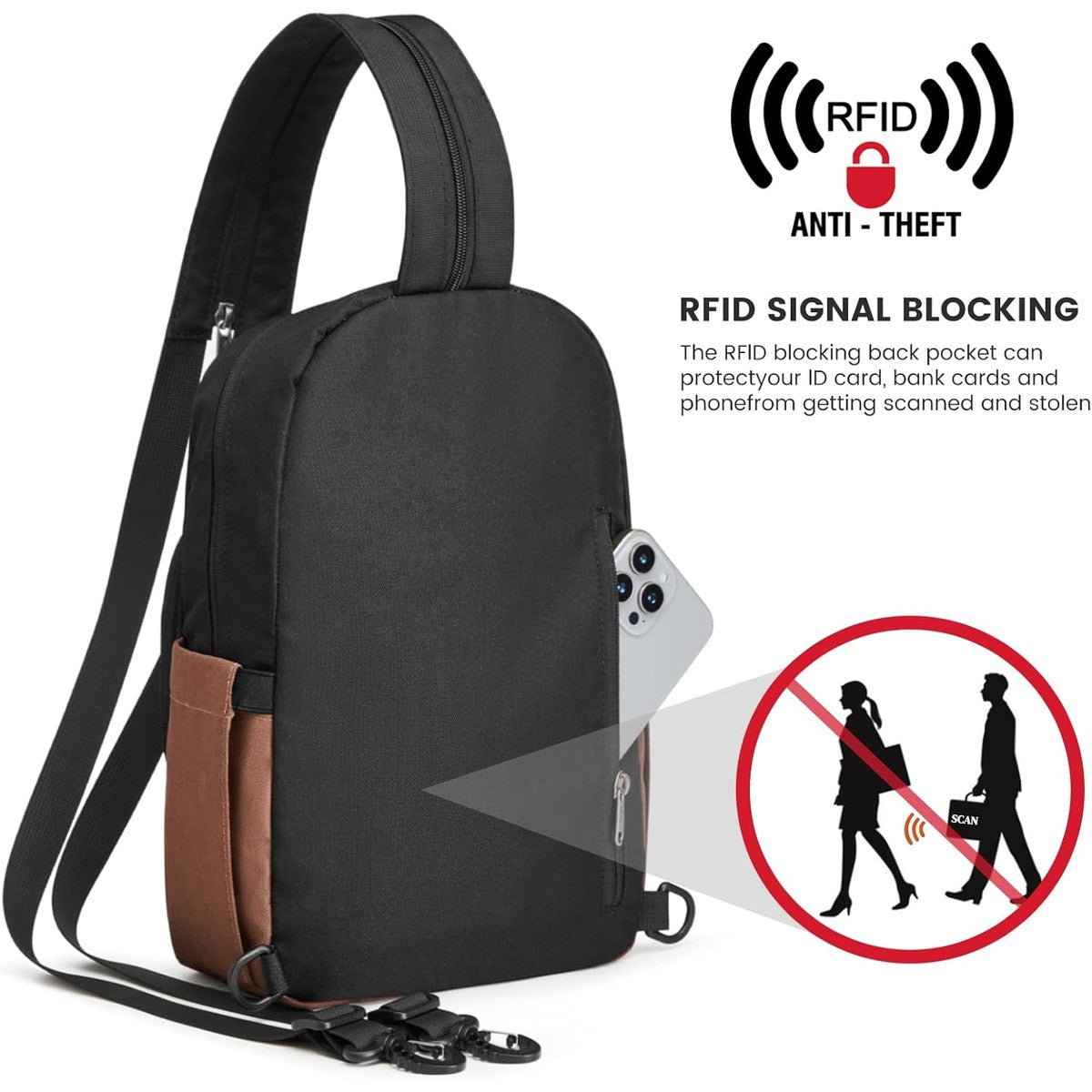 G4Free - G4Free Sling Bag Crossbody Backpack Small Convertible Crossbody Bag -TN25B565B