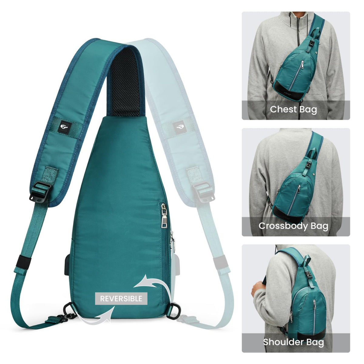 G4Free - G4Free Sling Bag RFID Blocking Crossbody Sling Bag -TN23B196C