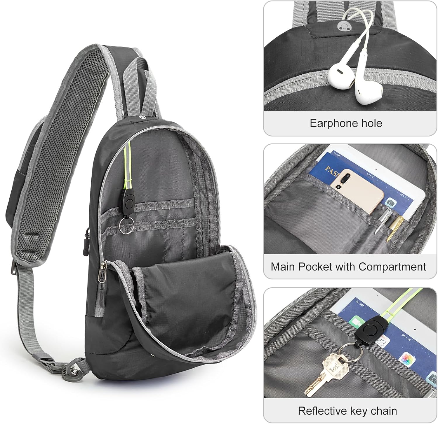 G4Free - G4Free Sling Bag RFID Blocking Lightweight Crossbody Backpack -TN23B245E