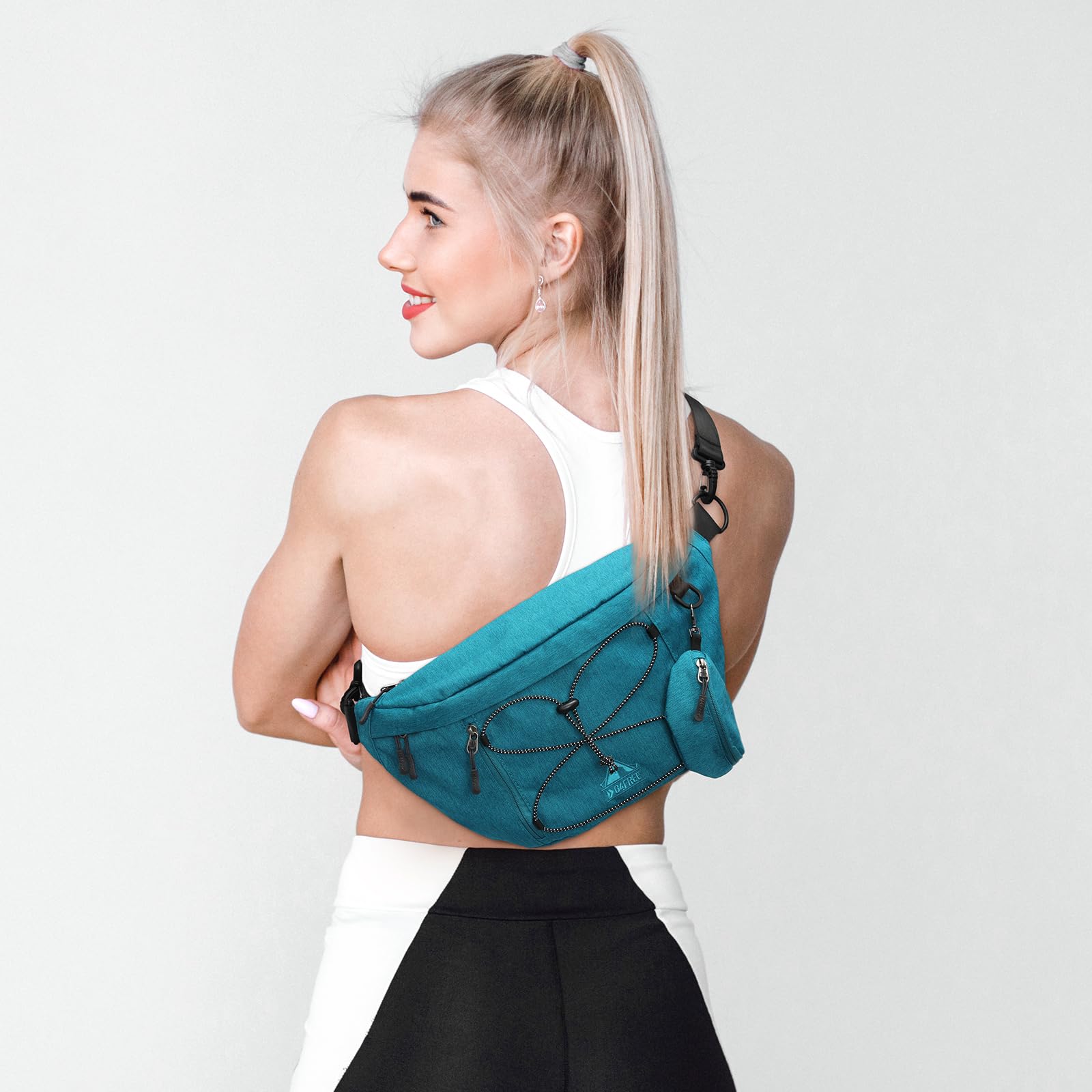 G4Free - G4Free Sling Bag RFID Blocking Over Shoulder Belt Bag -TN23B200A