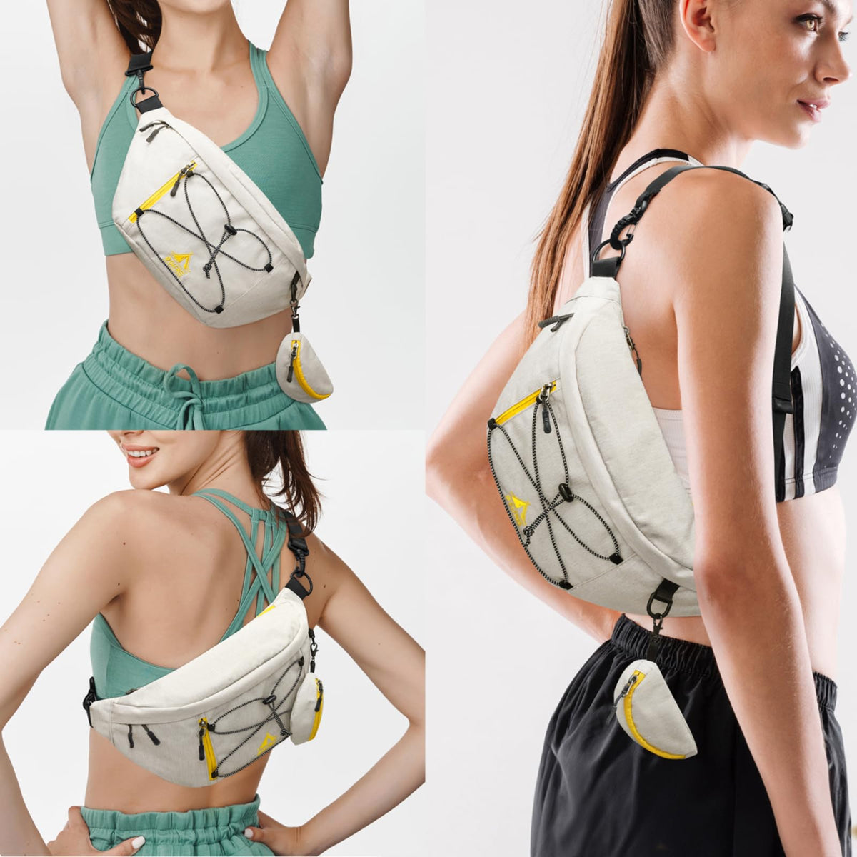 G4Free - G4Free Sling Bag RFID Blocking Over Shoulder Belt Bag -TN23B200A