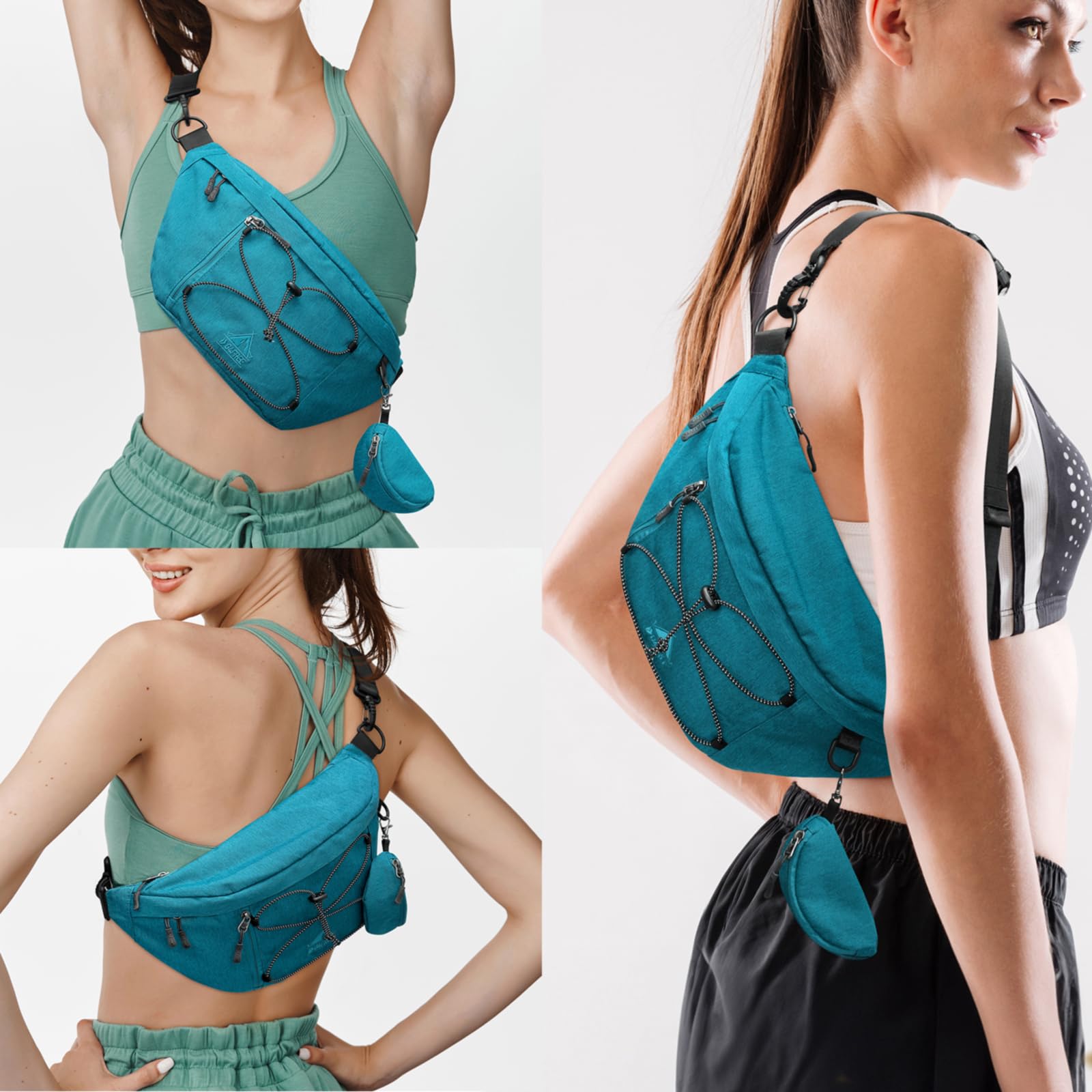G4Free - G4Free Sling Bag RFID Blocking Over Shoulder Belt Bag -TN23B200A