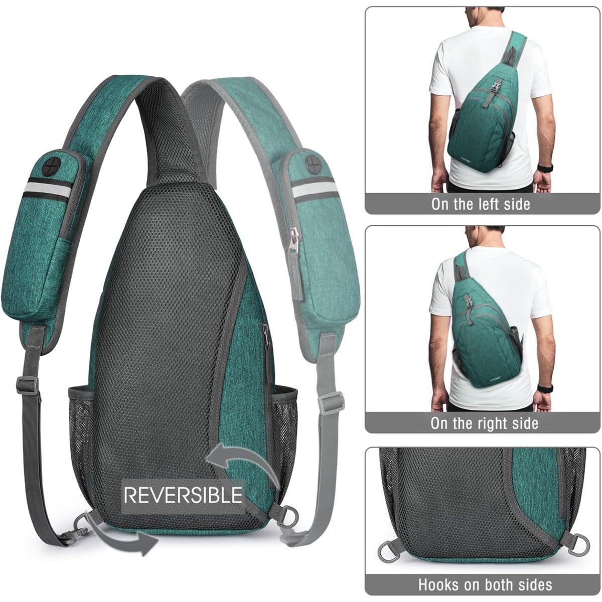 G4Free - G4Free Sling Bag RFID Blocking Sling Backpack Crossbody Chest Bag Daypack -D02V743H