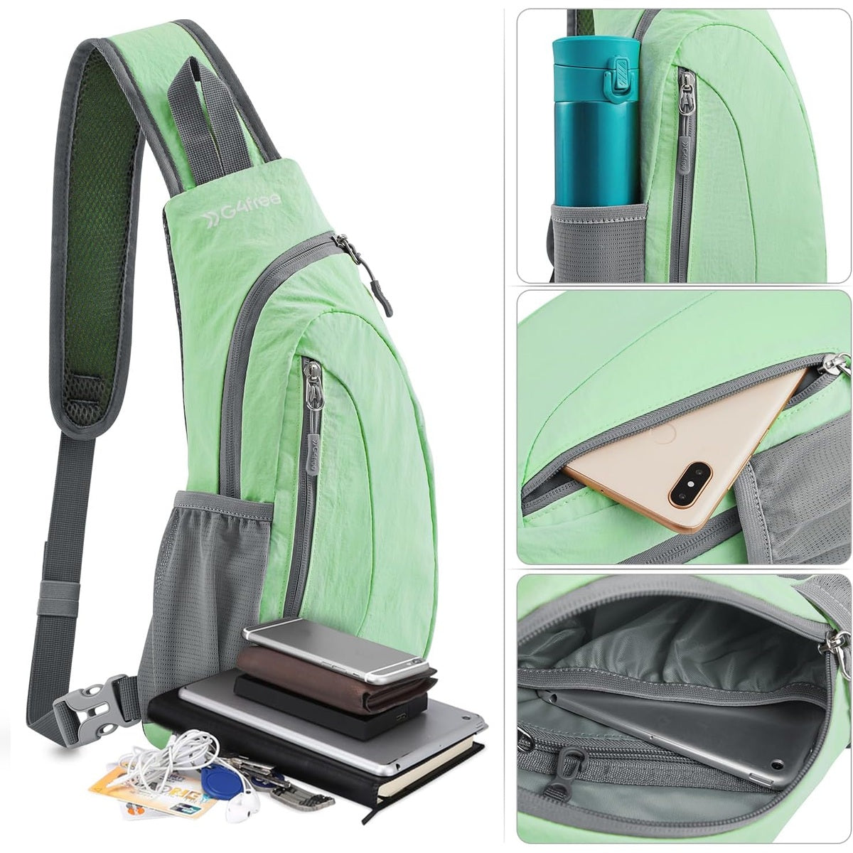 G4Free - G4Free Sling Bag, Small Crossbody Backpack Lightweight Chest Shoulder Bags -D01V068I