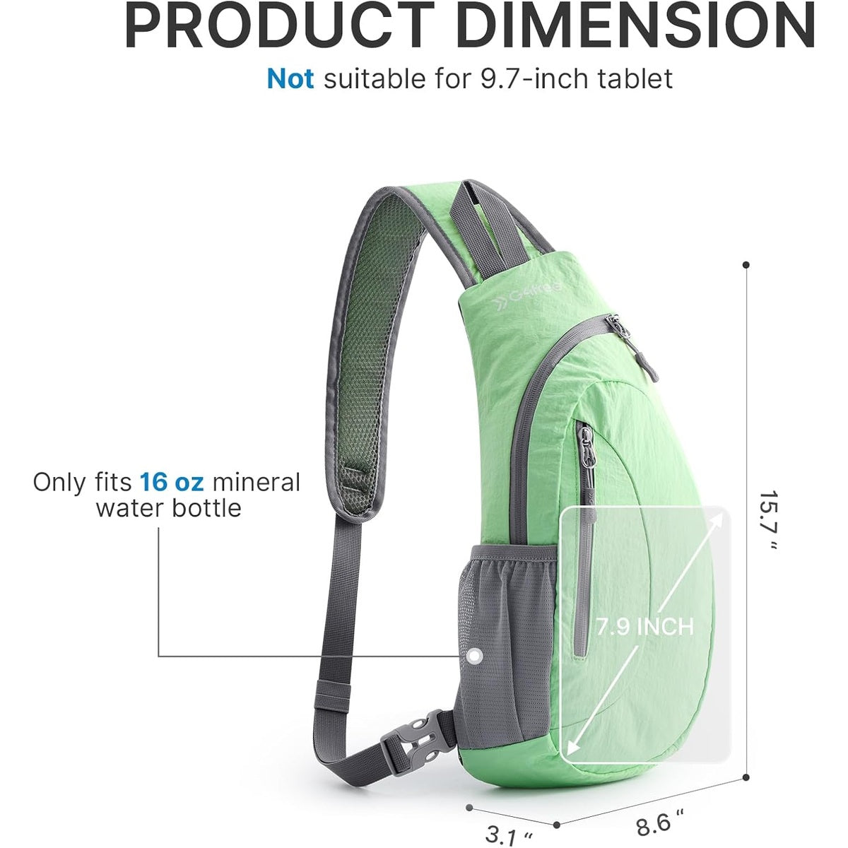 G4Free - G4Free Sling Bag, Small Crossbody Backpack Lightweight Chest Shoulder Bags -D01V068I