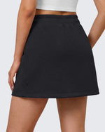 G4Free - G4Free Smoofit 16" Modal Soft A Line Sweat Skirt Elastic Drawstring with Pockets -GF26S966A001A-S