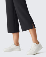 G4Free - G4Free Smoofit Drawstring Wide Leg Capri Pants with Pockets -GF26J907A001A-S