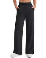 G4Free - G4Free Smoofit Modal Soft Sweatpants Ribbed Waist Side Slit with Pockets -GF26J1018A001A-S