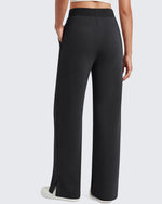 G4Free - G4Free Smoofit Modal Soft Sweatpants Ribbed Waist Side Slit with Pockets -GF26J1018A001A-S
