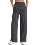 G4Free - G4Free Smoofit Modal Soft Sweatpants Ribbed Waist Side Slit with Pockets -GF26J1018A001A-S