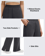 G4Free - G4Free Smoofit Modal Soft Sweatpants Ribbed Waist Side Slit with Pockets -GF26J1018A001A-S