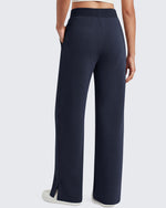 G4Free - G4Free Smoofit Modal Soft Sweatpants Ribbed Waist Side Slit with Pockets -GF26J1018A001A-S