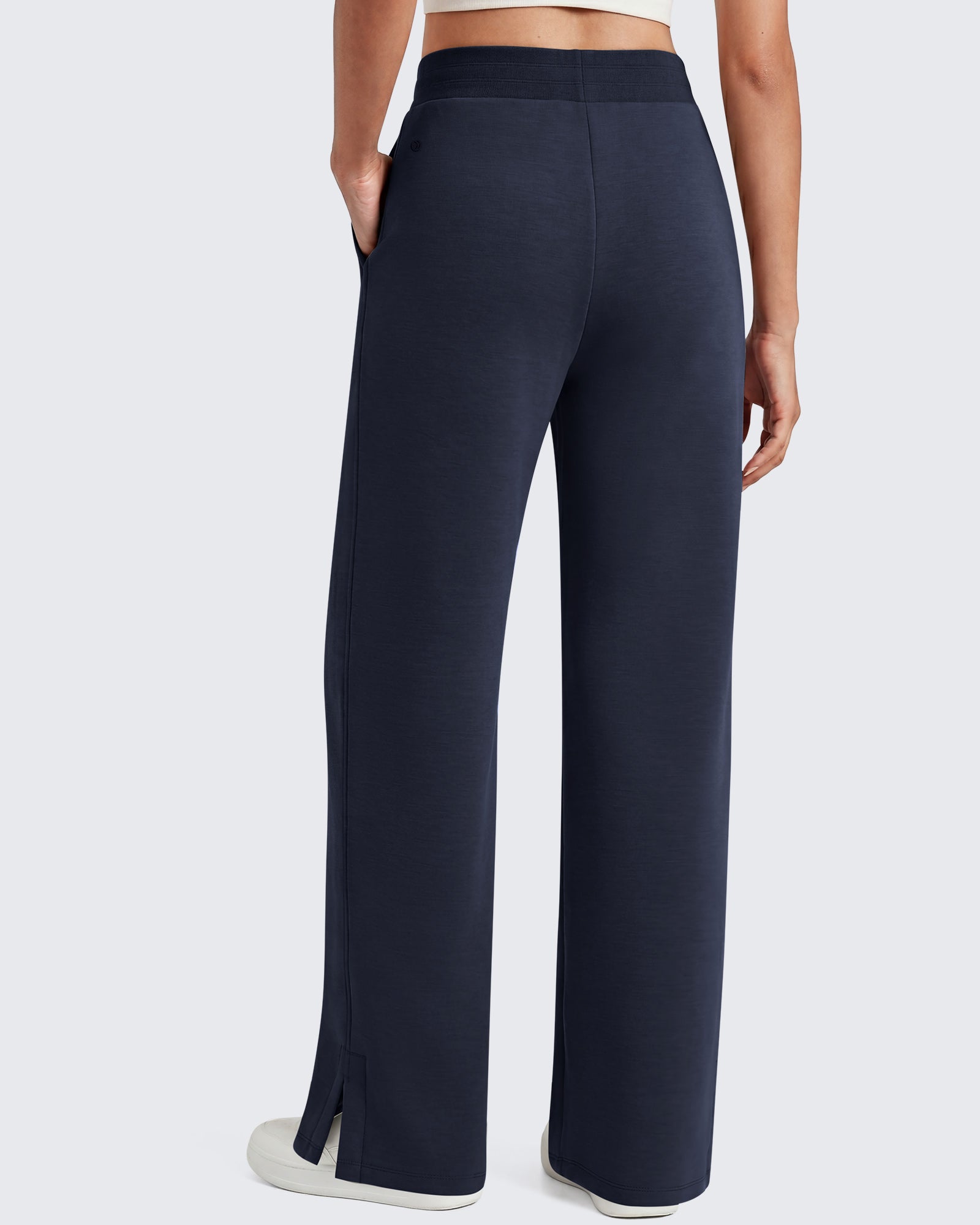 G4Free - G4Free Smoofit Modal Soft Sweatpants Ribbed Waist Side Slit with Pockets -GF26J1018A001A-S