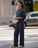 G4Free - G4Free Smoofit Modal Soft Sweatpants Ribbed Waist Side Slit with Pockets -GF26J1018A001A-S