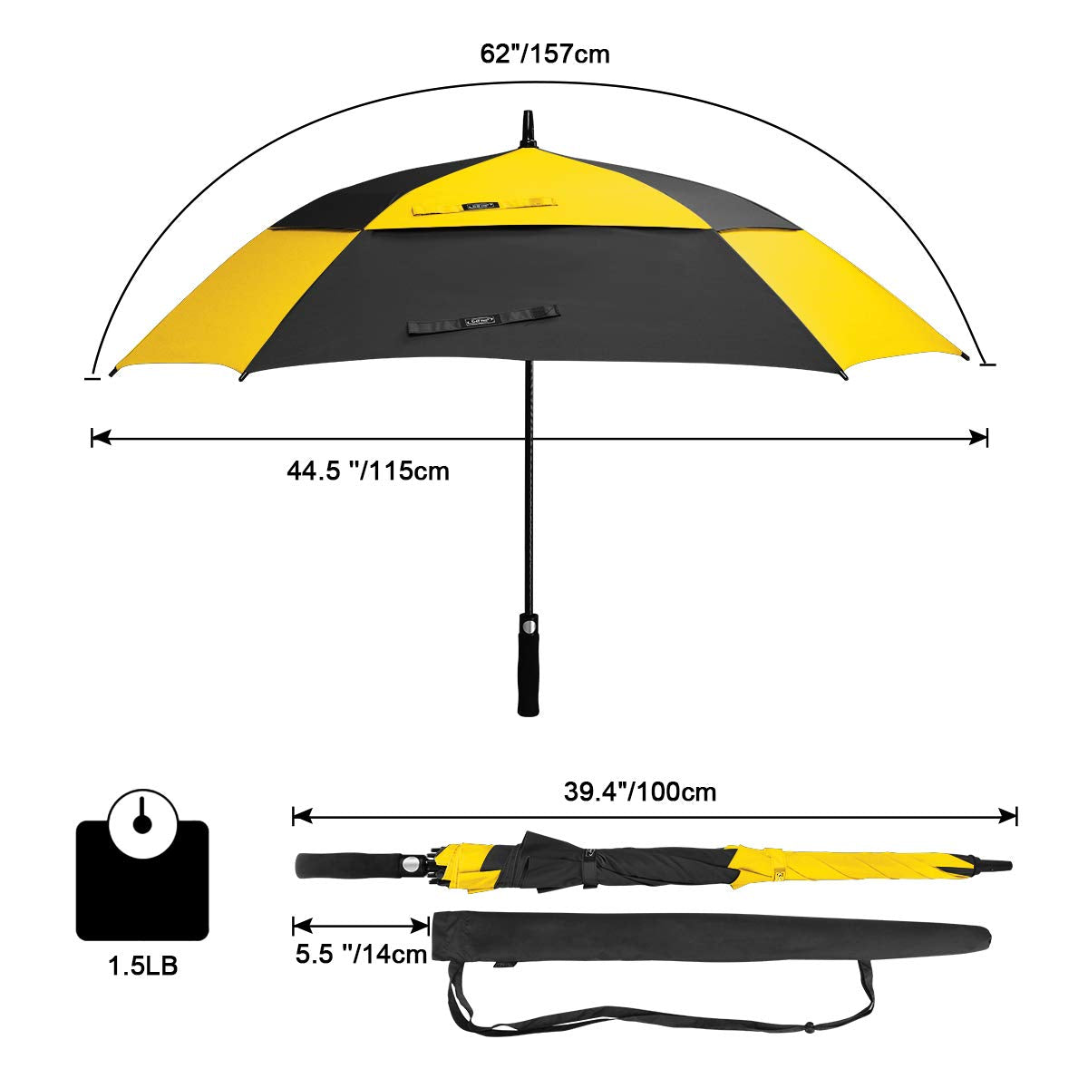 G4Free - G4Free Square Windproof Auto Open Stick Umbrella -D02V590A