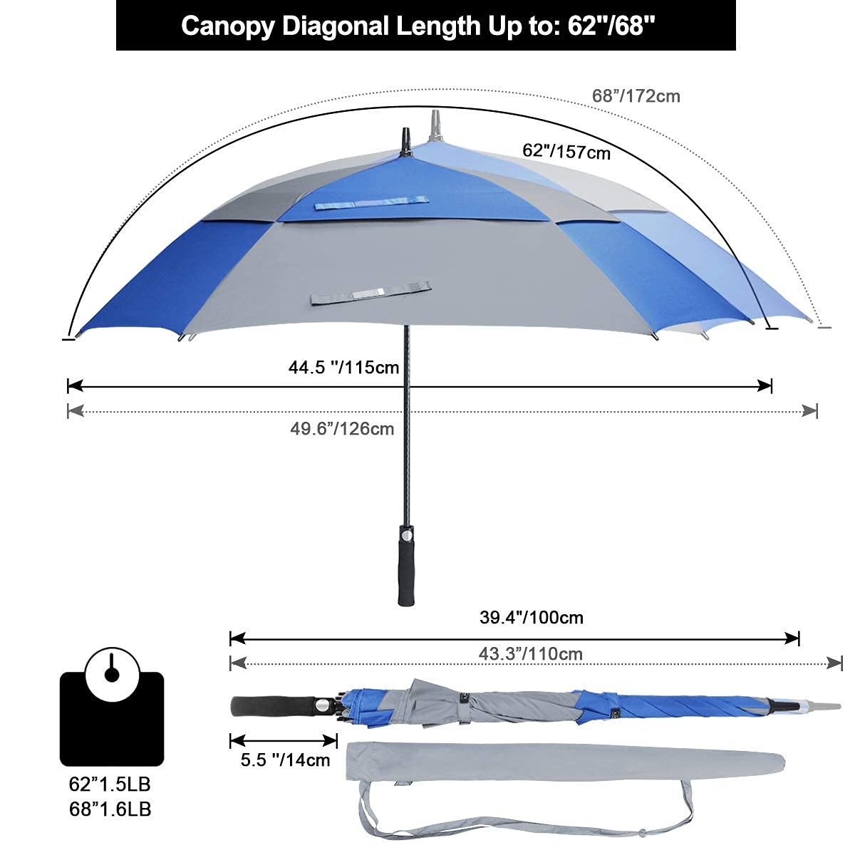 G4Free - G4Free Square Windproof Auto Open Stick Umbrella -D02V590A