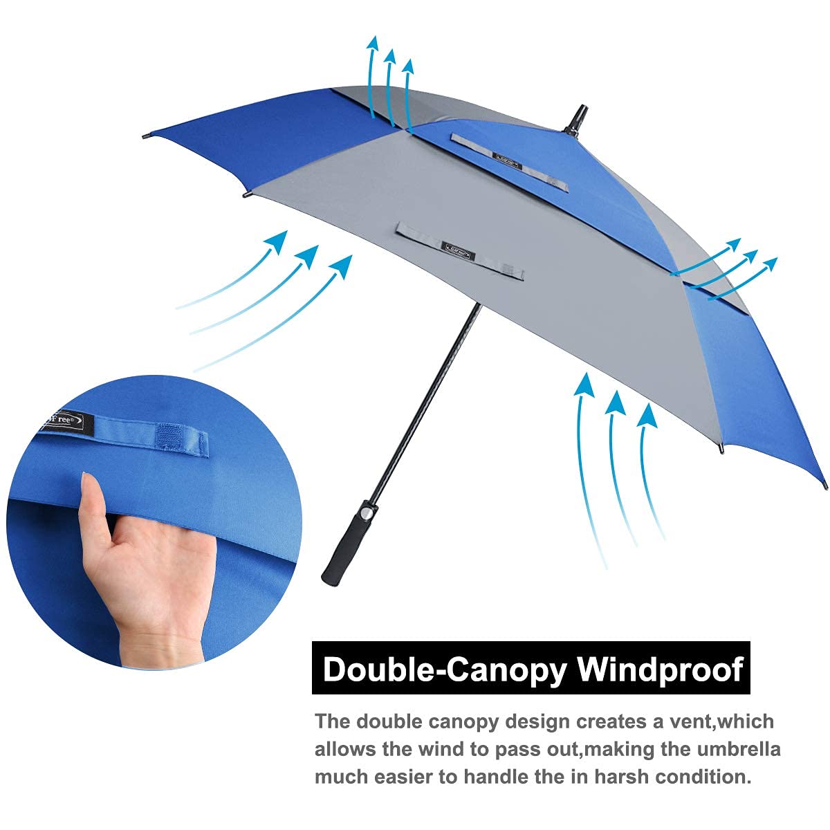 G4Free - G4Free Square Windproof Auto Open Stick Umbrella -D02V590A