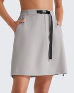 G4Free - G4Free Strowen 18" Hiking Cargo Skirt Elastic Waist 2 Pockets Quick Dry -GF26S953A001A-S