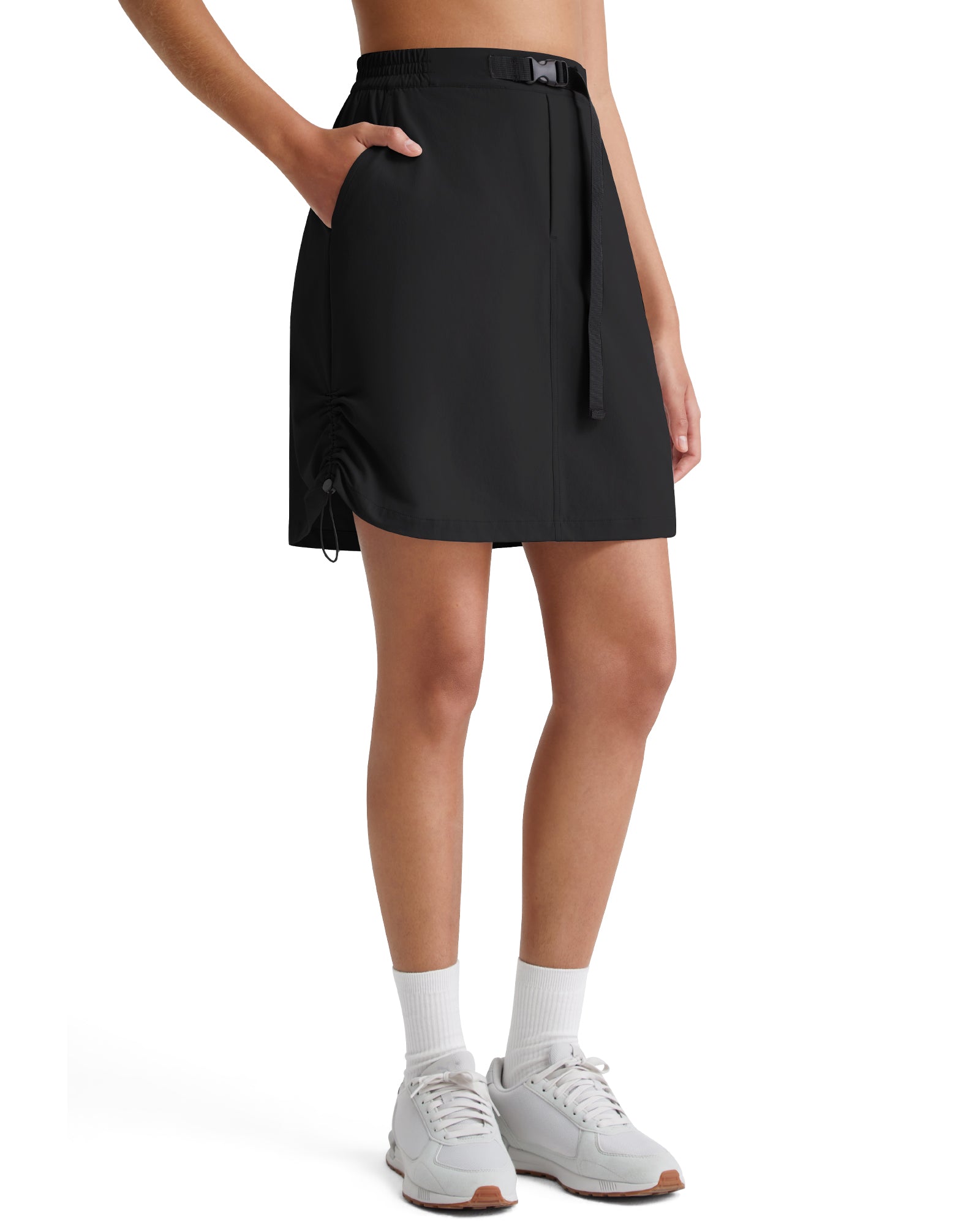 G4Free - G4Free Strowen 18" Hiking Cargo Skirt Elastic Waist 2 Pockets Quick Dry -GF26S953A001A-S