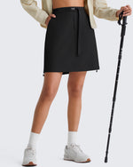 G4Free - G4Free Strowen 18" Hiking Cargo Skirt Elastic Waist 2 Pockets Quick Dry -GF26S953A001A-S