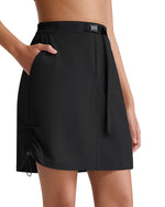G4Free - G4Free Strowen 18" Hiking Cargo Skirt Elastic Waist 2 Pockets Quick Dry -GF26S953A001A-S