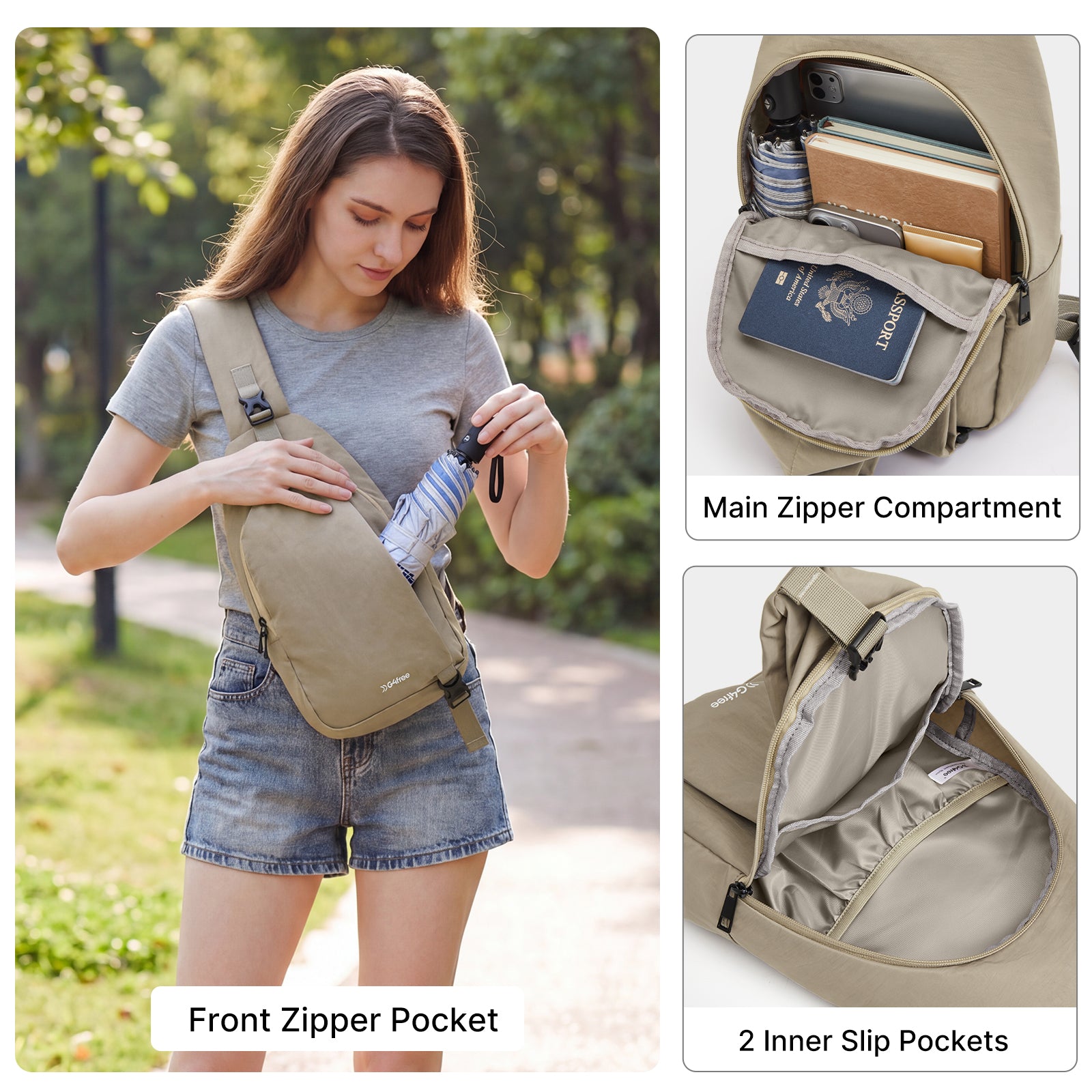 G4Free - G4Free Stylish RFID Anti-Theft Chest Bag -TN25B617A