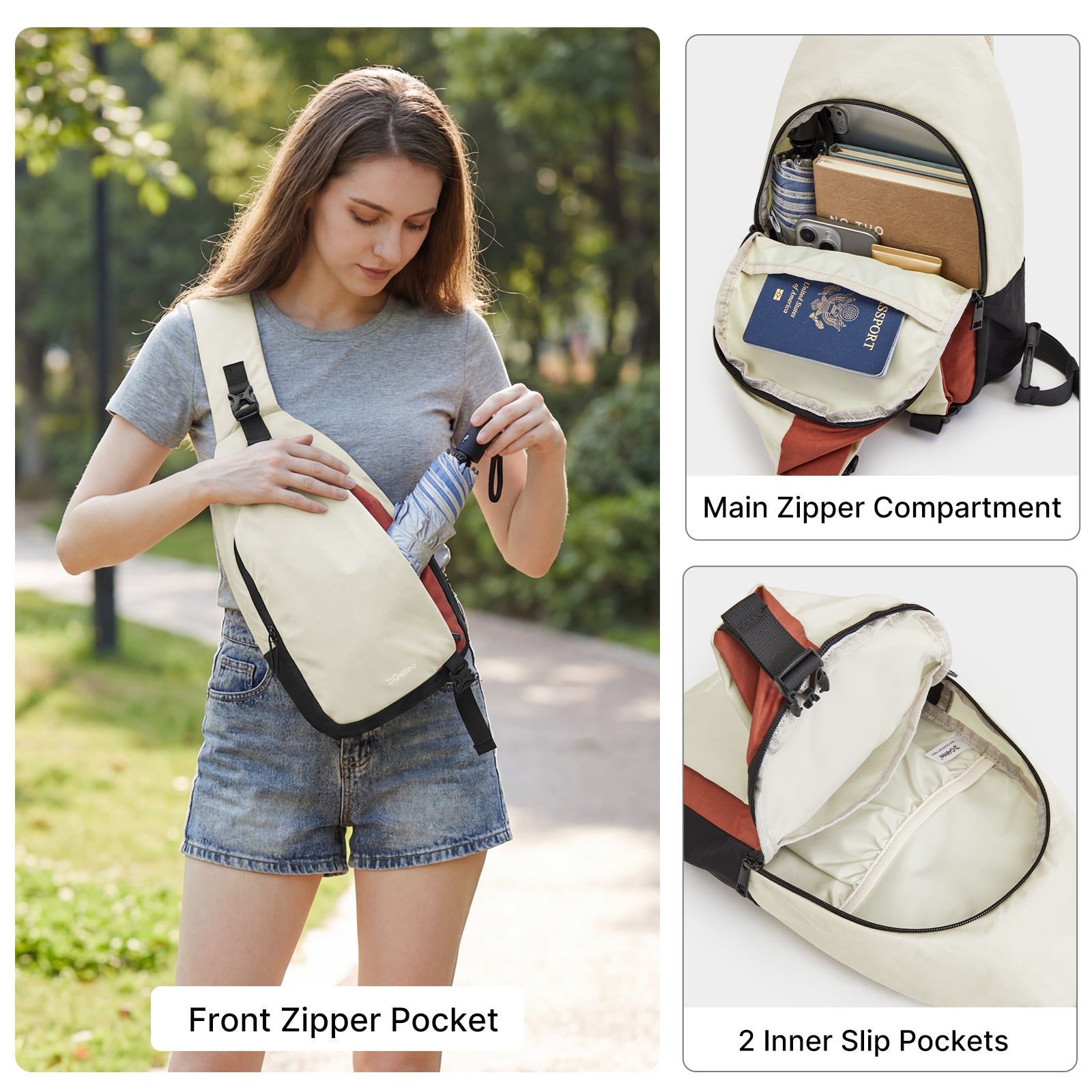 G4Free - G4Free Stylish RFID Anti-Theft Chest Bag -TN25B617A