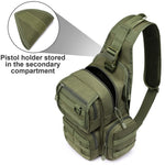 G4Free - G4Free Tactical EDC Sling Bag Pack with Pistol Holster -D02V666B