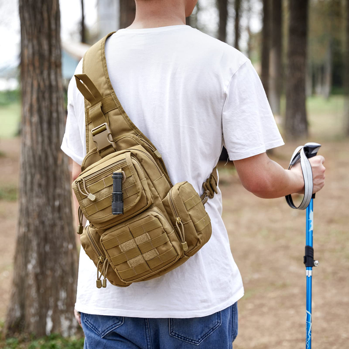 G4Free - G4Free Tactical EDC Sling Bag Pack with Pistol Holster -D02V666B