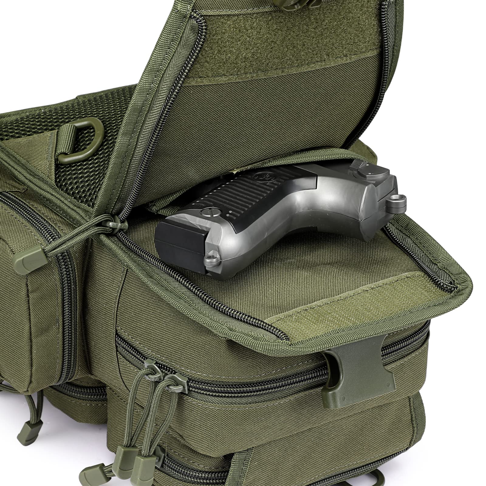 G4Free - G4Free Tactical EDC Sling Bag Pack with Pistol Holster -D02V666B