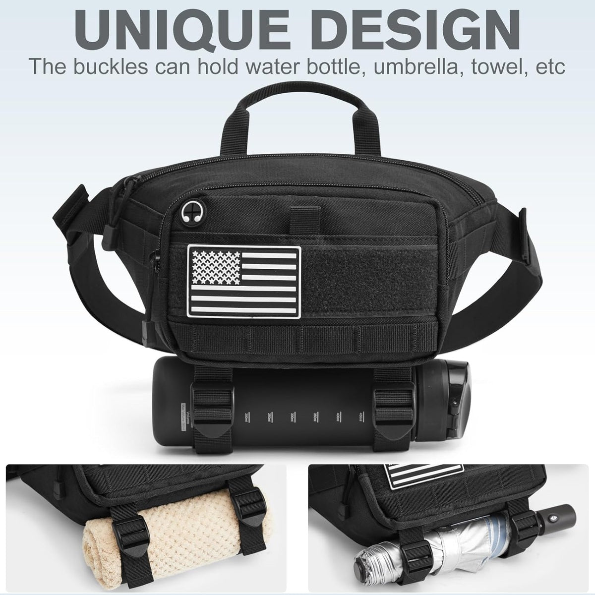 G4Free - G4Free Tactical Fanny Pack, Fashion Crossbody Bag Waist Packs -TN24B465B