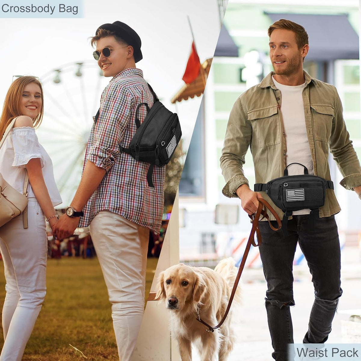 G4Free - G4Free Tactical Fanny Pack, Fashion Crossbody Bag Waist Packs -TN24B465B