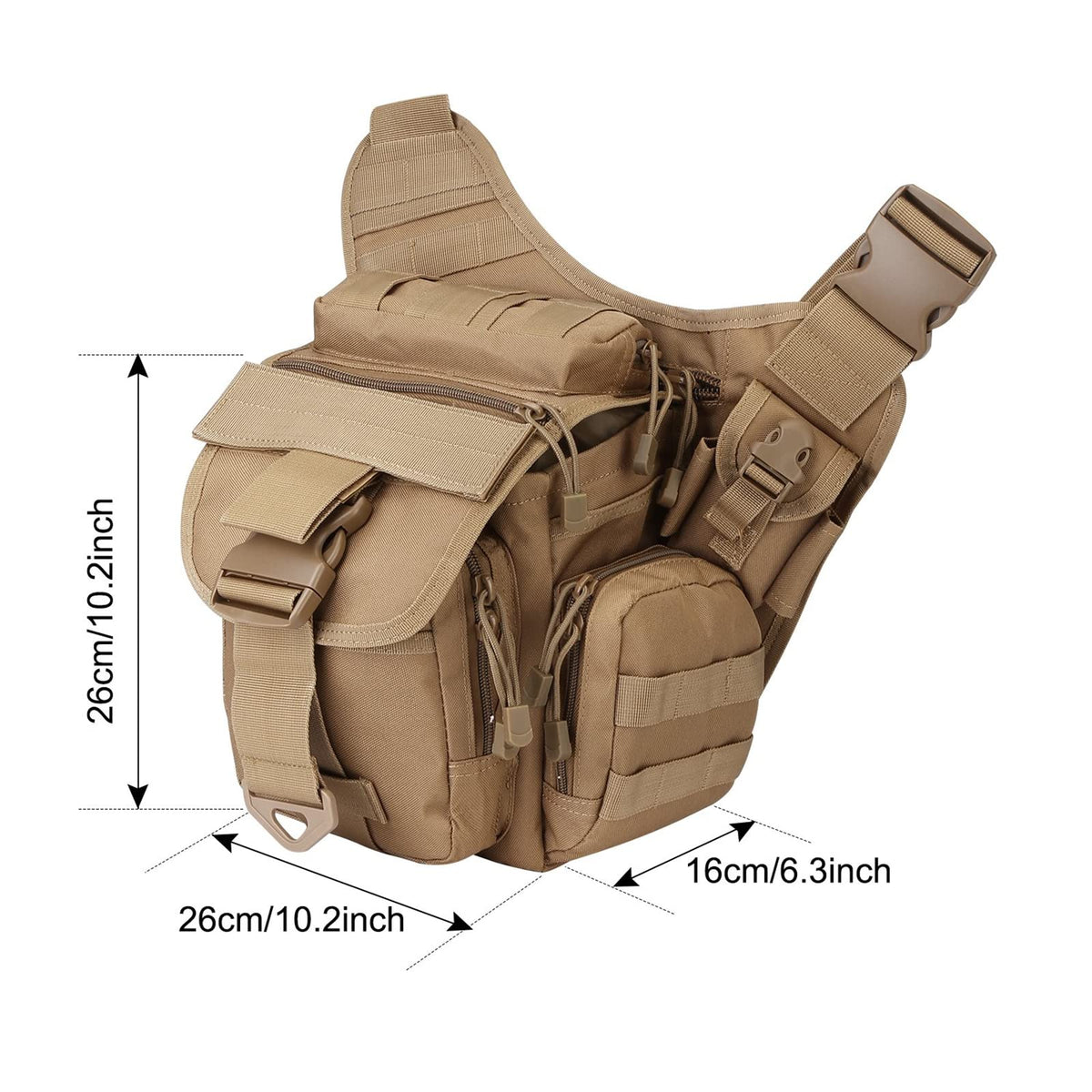 G4Free - G4Free Tactical Messenger Fishing Tackle Side Bag -D04V163A