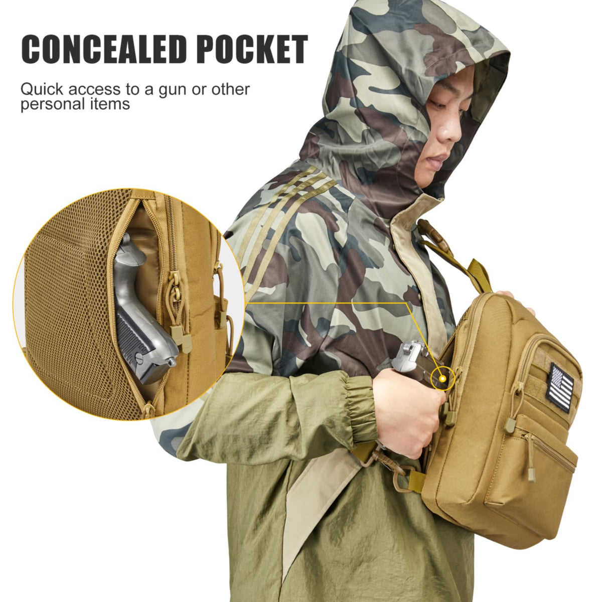 G4Free - G4Free Tactical Military Rover Shoulder Sling Pack -TN22B161B