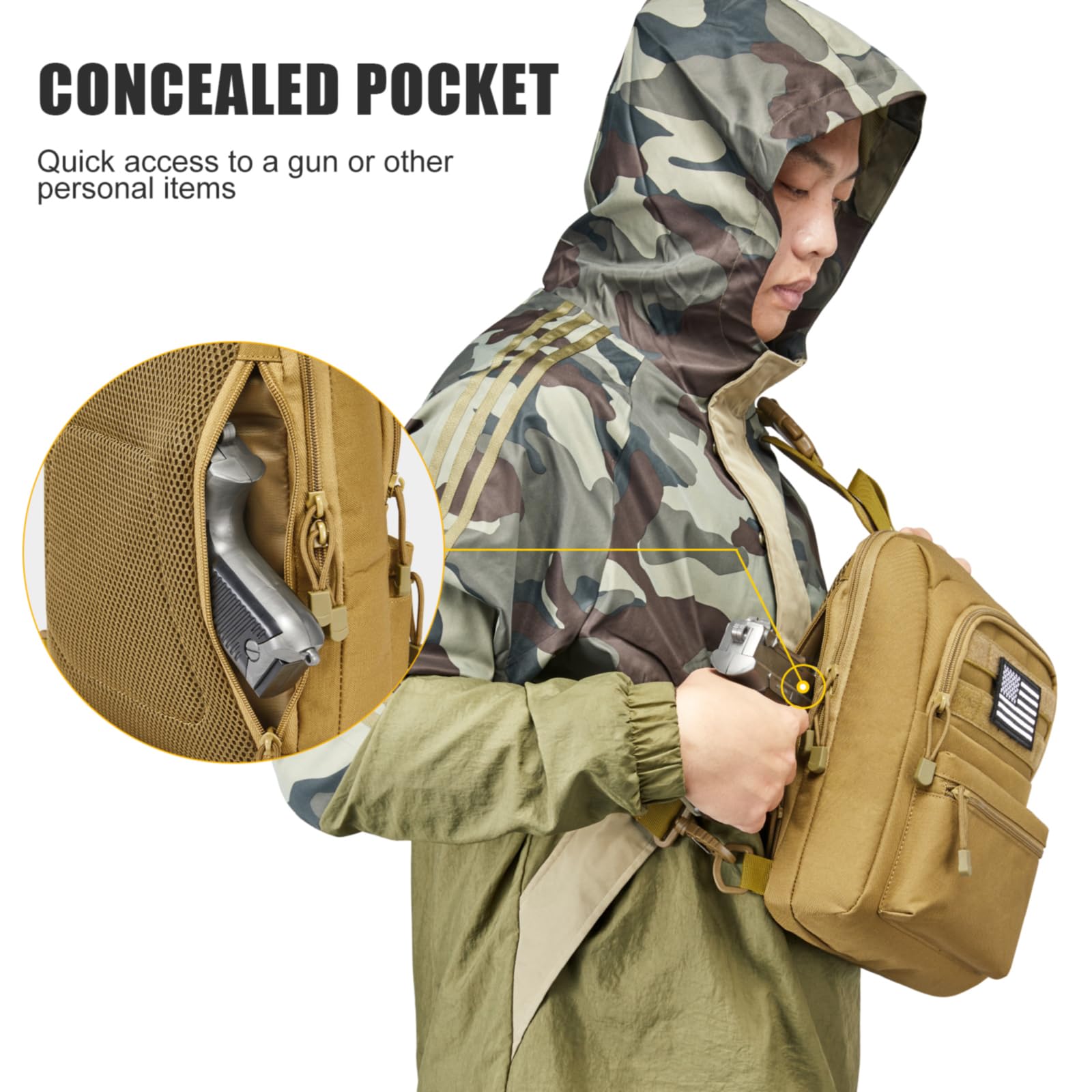G4Free - G4Free Tactical Military Rover Shoulder Sling Pack -TN22B161B