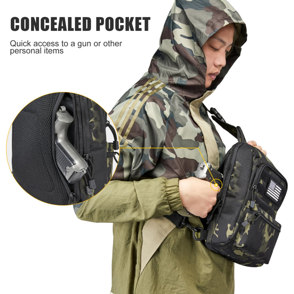 G4Free - G4Free Tactical Military Rover Shoulder Sling Pack -TN22B161B