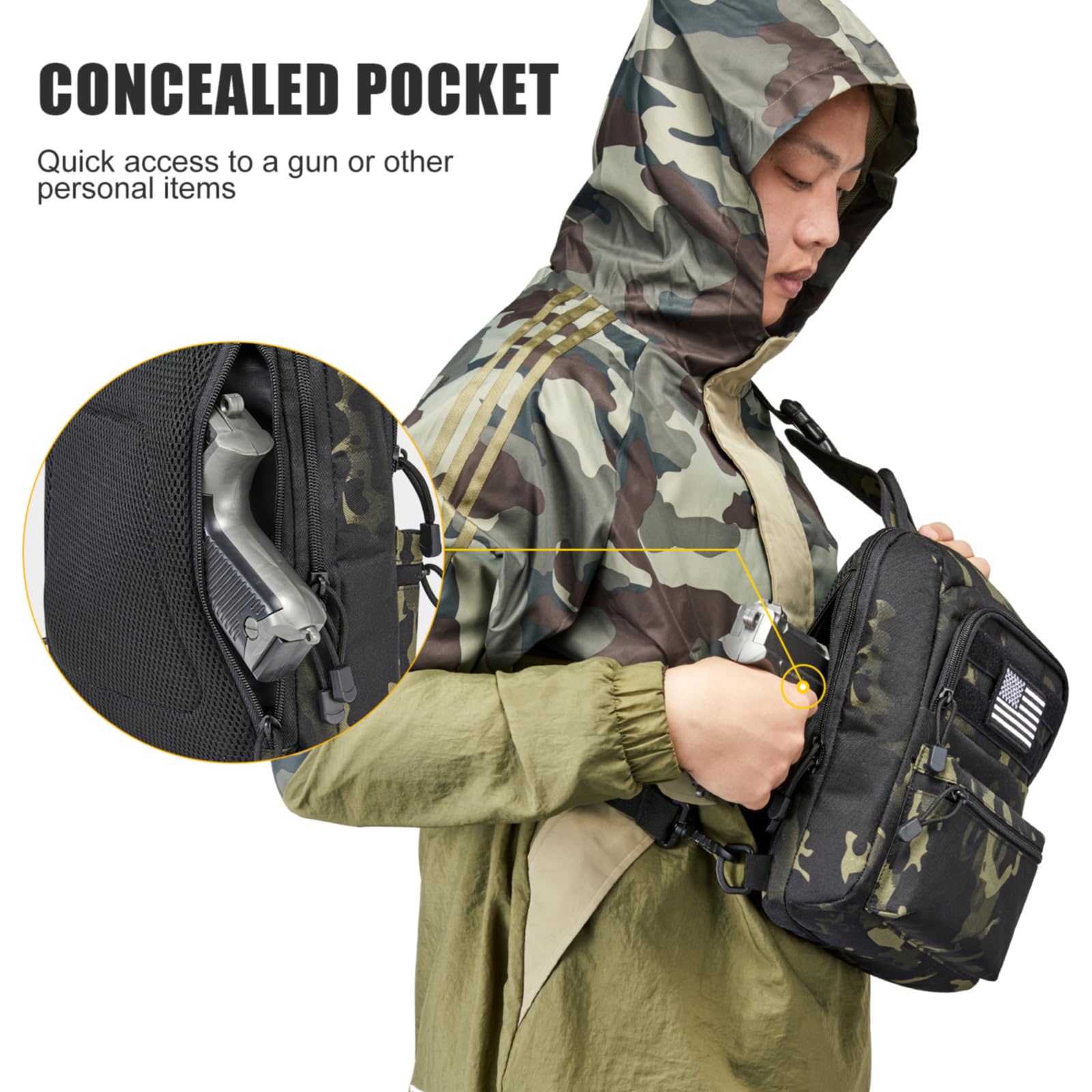 G4Free - G4Free Tactical Military Rover Shoulder Sling Pack -TN22B161B