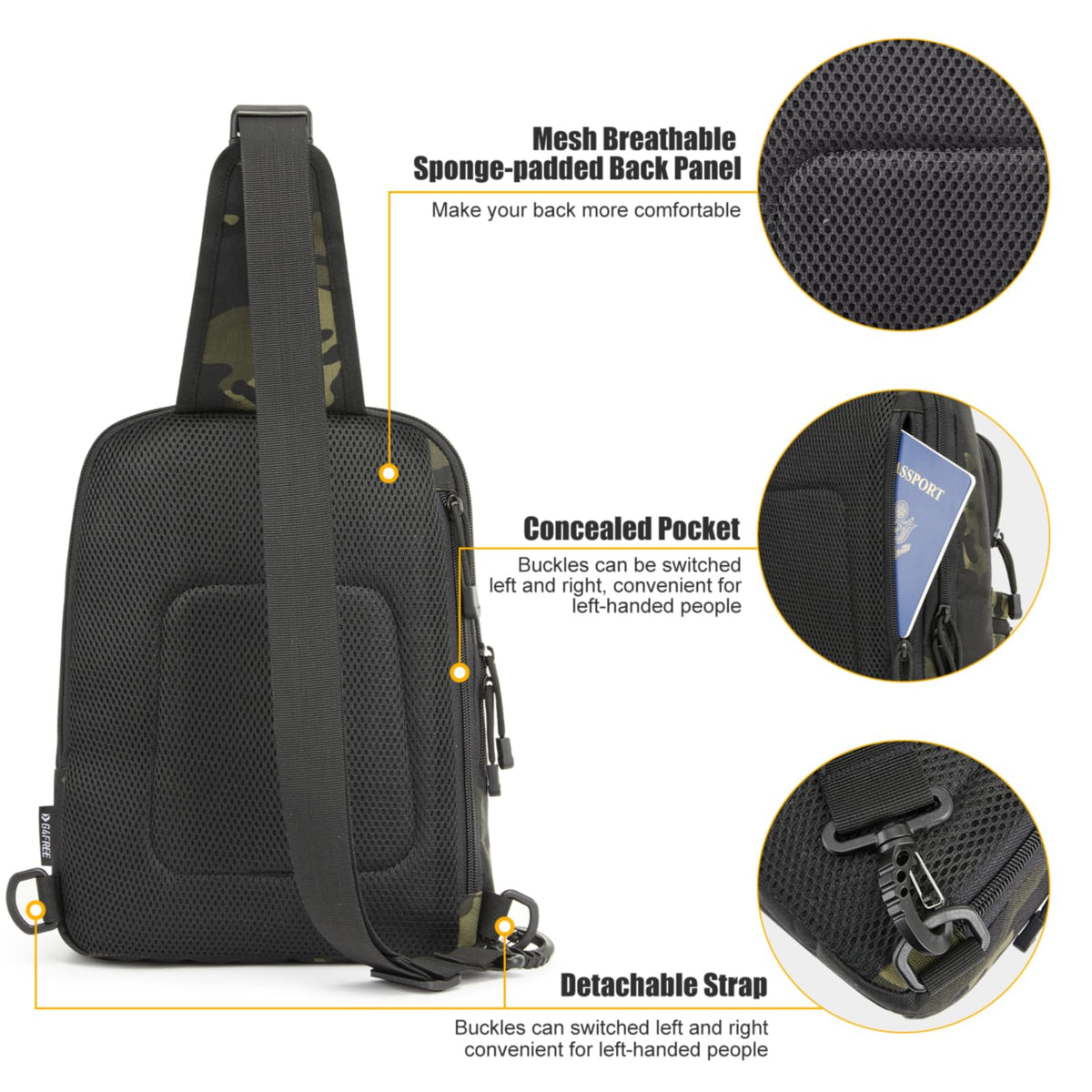 G4Free - G4Free Tactical Military Rover Shoulder Sling Pack -TN22B161B