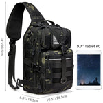 G4Free - G4Free Tactical Sling Backpack Big Molle EDC Assault Range Bag Pack Military Style for Concealed Carry -D02V676A